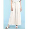 imageLock and Love Womens Washed Linen Casual Loose Wide Leg Pants Pocket Pant with Draw StringWb2283white