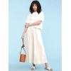 imageLock and Love Womens Washed Linen Casual Loose Wide Leg Pants Pocket Pant with Draw StringWb2283white