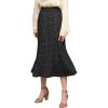 imageLock and Love Womens High Waist Polka Dot Pleated Midi Swing Skirt with PocketsWb2383blackpolka