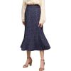 imageLock and Love Womens High Waist Polka Dot Pleated Midi Swing Skirt with PocketsWb2383navypolka