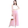 imageLock and Love Womens Pleated Wide Leg Palazzo Maxi Pants with Drawstring or Elastic BandWb1795pink