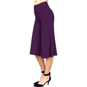 imageLL Womens Knit Culottes Pant  Made in USAWb876darkpurple