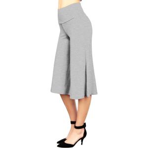 imageLL Womens Knit Culottes Pant  Made in USAWb876heathergrey