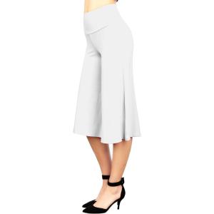 imageLL Womens Knit Culottes Pant  Made in USAWb876white