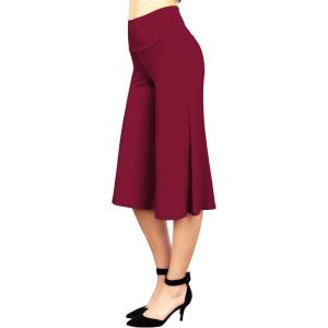 imageLL Womens Knit Culottes Pant  Made in USAWb876wine