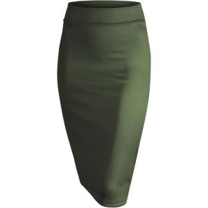 imageLL Womens Scuba Midi Skirt  Made in USAWb700olive
