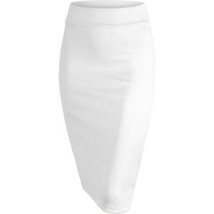 imageLL Womens Scuba Midi Skirt  Made in USAWb700white