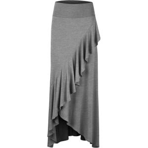 imageLL Womens Wrapped High Low Ruffle Maxi Skirt  Made in USAWb1356hdg