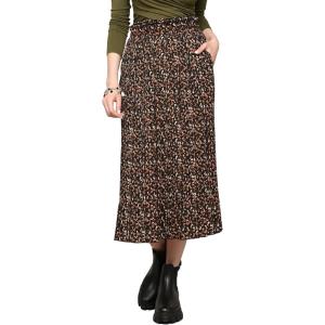 imageLock and Love Womens High Waist Polka Dot Pleated Midi Swing Skirt with PocketsWb2383navyorange