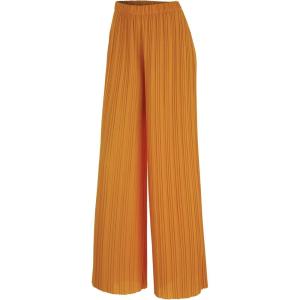 imageLock and Love Womens Pleated Wide Leg Palazzo Maxi Pants with Drawstring or Elastic BandWb1795mustard