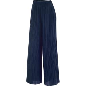 imageLock and Love Womens Pleated Wide Leg Palazzo Maxi Pants with Drawstring or Elastic BandWb1795navy