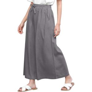 imageLock and Love Womens Washed Linen Casual Loose Wide Leg Pants Pocket Pant with Draw StringWb2283grey