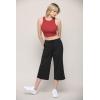 imageLock and Love Womens Capri Pants Loose Yoga Pants Wide Leg Drawstring Comfy Lounge Pajama Capris Sweatpants with PocketsWb2381black