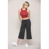 imageLock and Love Womens Capri Pants Loose Yoga Pants Wide Leg Drawstring Comfy Lounge Pajama Capris Sweatpants with PocketsWb2381charcoal