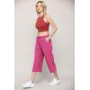 imageLock and Love Womens Capri Pants Loose Yoga Pants Wide Leg Drawstring Comfy Lounge Pajama Capris Sweatpants with PocketsWb2381fucshia