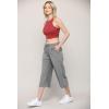 imageLock and Love Womens Capri Pants Loose Yoga Pants Wide Leg Drawstring Comfy Lounge Pajama Capris Sweatpants with PocketsWb2381grey