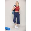 imageLock and Love Womens Capri Pants Loose Yoga Pants Wide Leg Drawstring Comfy Lounge Pajama Capris Sweatpants with PocketsWb2381navy