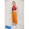 imageLock and Love Womens Capri Pants Loose Yoga Pants Wide Leg Drawstring Comfy Lounge Pajama Capris Sweatpants with PocketsWb2381orange