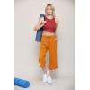 imageLock and Love Womens Capri Pants Loose Yoga Pants Wide Leg Drawstring Comfy Lounge Pajama Capris Sweatpants with PocketsWb2381orange