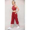 imageLock and Love Womens Capri Pants Loose Yoga Pants Wide Leg Drawstring Comfy Lounge Pajama Capris Sweatpants with PocketsWb2381red