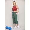 imageLock and Love Womens Capri Pants Loose Yoga Pants Wide Leg Drawstring Comfy Lounge Pajama Capris Sweatpants with PocketsWb2381seapine