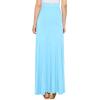 imageLock and Love Womens Casual Comfy Stylish High Waist Flare Long Maxi Skirt  Available in Print ampamp Solid OptionsWb1434aqua