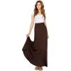 imageLock and Love Womens Casual Comfy Stylish High Waist Flare Long Maxi Skirt  Available in Print ampamp Solid OptionsWb1434brown