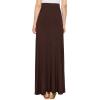 imageLock and Love Womens Casual Comfy Stylish High Waist Flare Long Maxi Skirt  Available in Print ampamp Solid OptionsWb1434brown