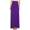 imageLock and Love Womens Casual Comfy Stylish High Waist Flare Long Maxi Skirt  Available in Print ampamp Solid OptionsWb1434darkpurple