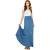 imageLock and Love Womens Casual Comfy Stylish High Waist Flare Long Maxi Skirt  Available in Print ampamp Solid OptionsWb1434denim