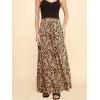 imageLock and Love Womens Casual Comfy Stylish High Waist Flare Long Maxi Skirt  Available in Print ampamp Solid OptionsWb1434leopard