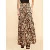 imageLock and Love Womens Casual Comfy Stylish High Waist Flare Long Maxi Skirt  Available in Print ampamp Solid OptionsWb1434leopard