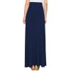 imageLock and Love Womens Casual Comfy Stylish High Waist Flare Long Maxi Skirt  Available in Print ampamp Solid OptionsWb1434navy