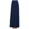 imageLock and Love Womens Casual Comfy Stylish High Waist Flare Long Maxi Skirt  Available in Print ampamp Solid OptionsWb1434navy