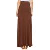 imageLock and Love Womens Casual Comfy Stylish High Waist Flare Long Maxi Skirt  Available in Print ampamp Solid OptionsWb1434rust