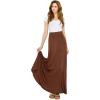 imageLock and Love Womens Casual Comfy Stylish High Waist Flare Long Maxi Skirt  Available in Print ampamp Solid OptionsWb1434rust