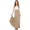 imageLock and Love Womens Casual Comfy Stylish High Waist Flare Long Maxi Skirt  Available in Print ampamp Solid OptionsWb1434taupe
