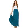 imageLock and Love Womens Casual Comfy Stylish High Waist Flare Long Maxi Skirt  Available in Print ampamp Solid OptionsWb1434teal