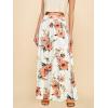 imageLock and Love Womens Casual Comfy Stylish High Waist Flare Long Maxi Skirt  Available in Print ampamp Solid OptionsWb1434whitefloral