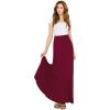 imageLock and Love Womens Casual Comfy Stylish High Waist Flare Long Maxi Skirt  Available in Print ampamp Solid OptionsWb1434wine