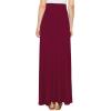 imageLock and Love Womens Casual Comfy Stylish High Waist Flare Long Maxi Skirt  Available in Print ampamp Solid OptionsWb1434wine