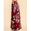 imageLock and Love Womens Casual Comfy Stylish High Waist Flare Long Maxi Skirt  Available in Print ampamp Solid OptionsWb1434winefloral