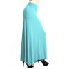 imageLock and Love Womens Stylish Comfy Floor Length Flar Long Maxi SkirtWb296aqua