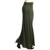 imageLock and Love Womens Stylish Comfy Floor Length Flar Long Maxi SkirtWb296olive