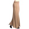 imageLock and Love Womens Stylish Comfy Floor Length Flar Long Maxi SkirtWb296taupe