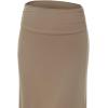 imageLock and Love Womens Stylish Comfy Floor Length Flar Long Maxi SkirtWb296taupe