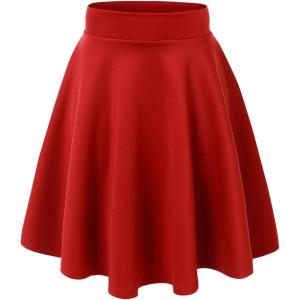 imageLL Womens Flirty Flare Skirt  Made in USAWb829red