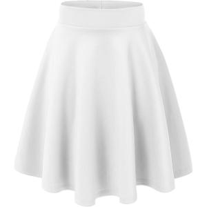 imageLL Womens Flirty Flare Skirt  Made in USAWb829white