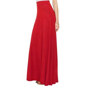 imageLock and Love Womens Casual Comfy Stylish High Waist Flare Long Maxi Skirt  Available in Print ampamp Solid OptionsWb1434red