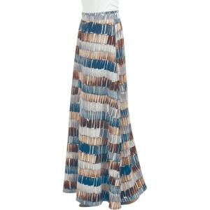 imageLock and Love Womens Casual Comfy Stylish High Waist Flare Long Maxi Skirt  Available in Print ampamp Solid OptionsWb1448tealbrown